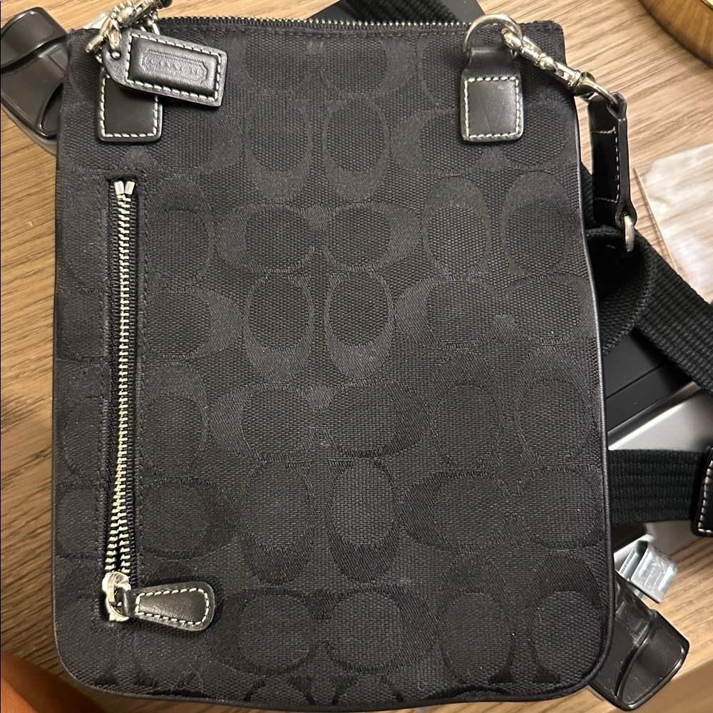 Coach Black and Gray crossbody  Bag purse - Picture 2 of 5